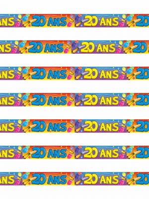 20th birthday paper banner