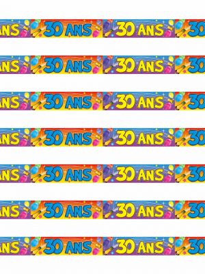 30th birthday paper banner