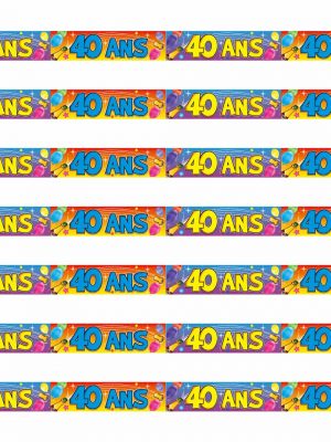 40th birthday paper banner