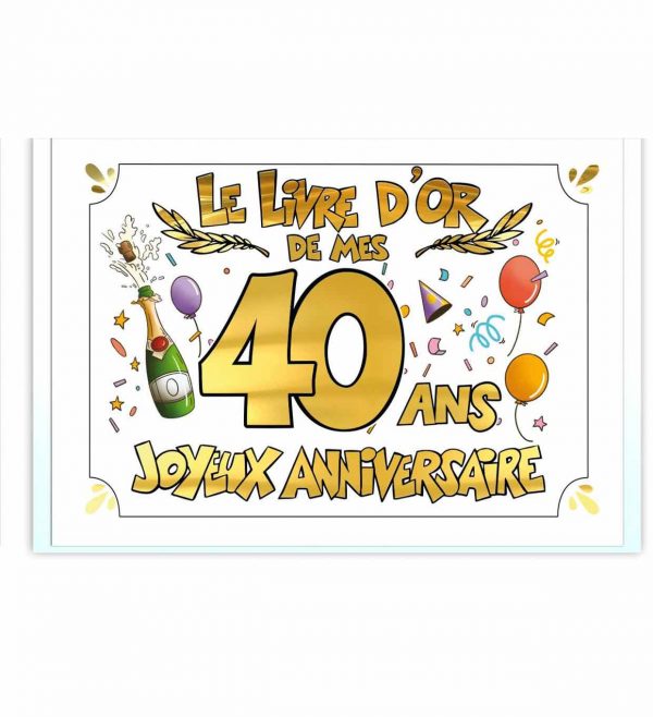 40th birthday notebook