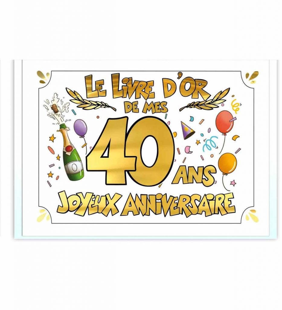 40th birthday notebook