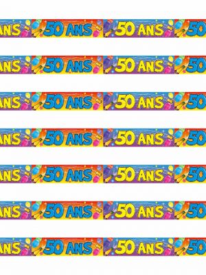 50th birthday paper banner