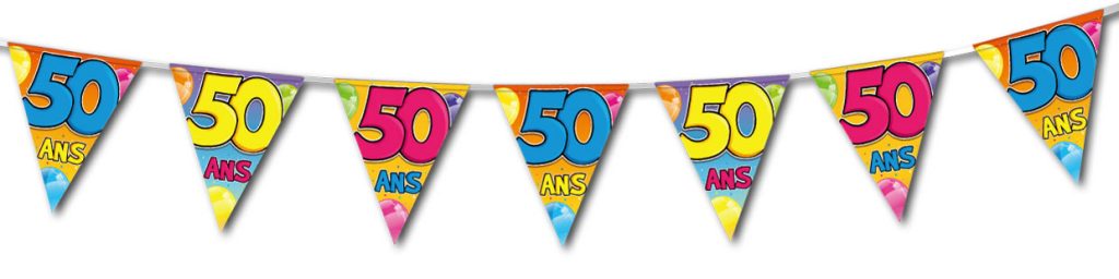 50th birthday party paper bunting