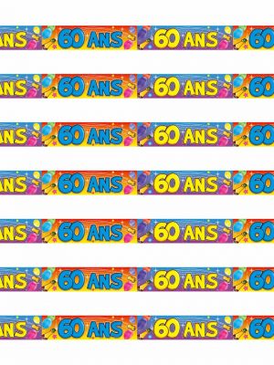 60th birthday paper banner