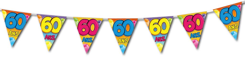 60th birthday party paper bunting