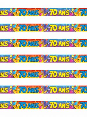 70th birthday paper banner