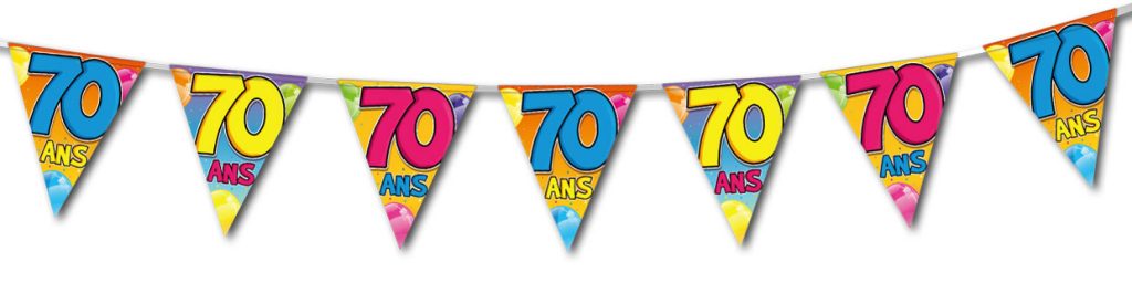 70th birthday party paper bunting