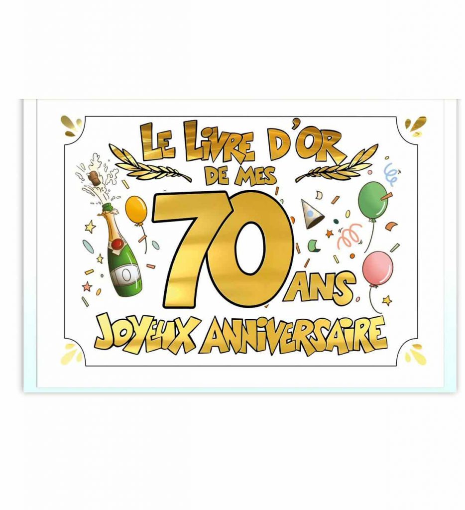 70th birthday notebook