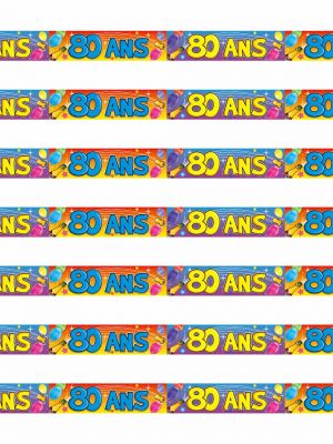 80th birthday paper banner