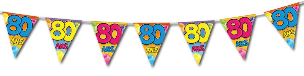 80th birthday party paper bunting