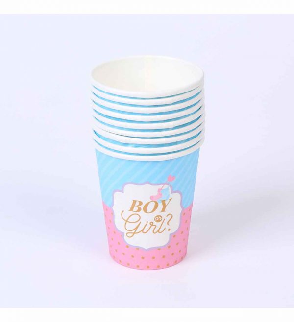 Disposable paper cups kits with boy or girl