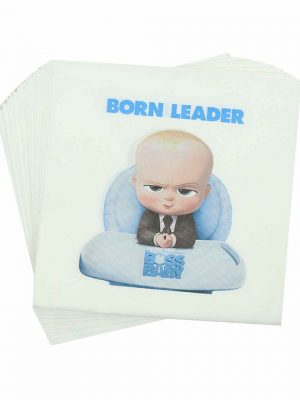 Paper napkins with boss baby