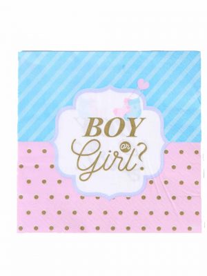 Paper napkins with boy or girl
