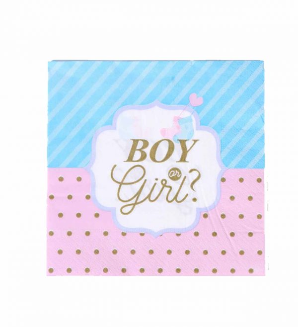 Paper napkins with boy or girl