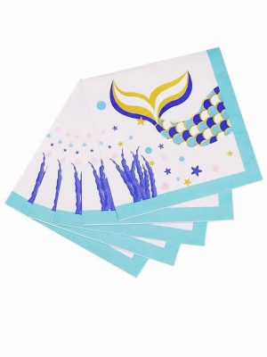 Paper napkins with mermaid