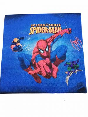 paper napkins with spider man