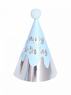 Party paper hat with silver