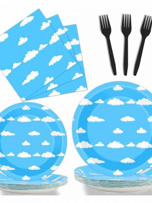 Plastic knives&fork with cloud