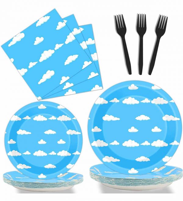 Plastic knives&fork with cloud