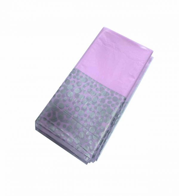 Plastic table covers with pink grew color